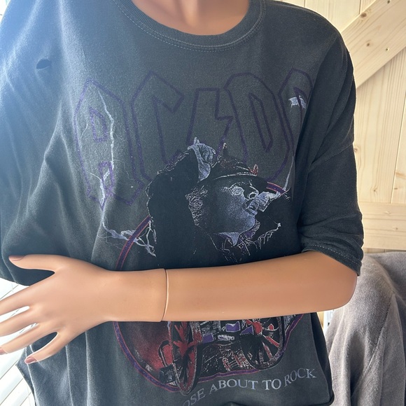 New Urban Outfitters AC/DC Glitter band Tee $Sold Out! - Picture 9 of 14